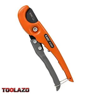 TOOLAZO PEX Pipe Cutter Heavy Duty Ratchet Tool – Ultra Sharp PVC Pipe Cutter for Clean Smooth Cuts, Effort-Saving One-Hand Operation – Cuts PEX, PVC, PPR, PE, PP & Rubber Hose – Plumbing Tools for Home Repair, DIY & Contractors