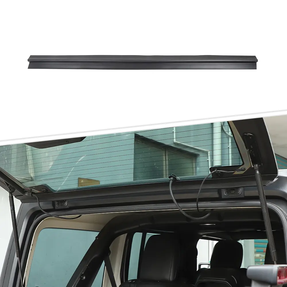 1 x High-Quality Rubber Interior Tailgate Rear Window Rain Gutter Deflector Bar - Auto Interior Accessories, Laser-Cut Fit for Jeep Wrangler JK JL TJ, 10*10*5 cm, Rainproof, UV Resistant Coat, Secure Installation, Unique Decoration, as the picture shows,