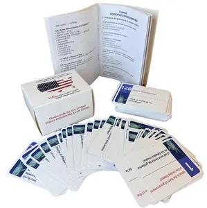 128 Civics Flashcards Set - English-Spanish Bilingual, 128 Essential Questions and Answers (Office Stationery Flashcards for Learning)