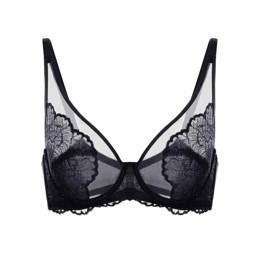 HSIA Blossom Floral Soft Lace Mesh Full Coverage Unlined Plus Size Underwire Bra Womenswear Underwear