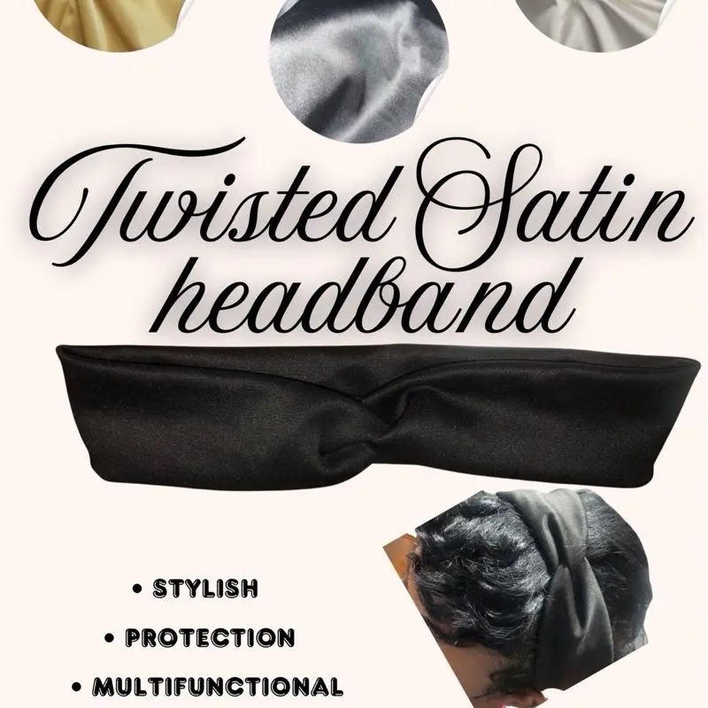 Twisted Satin Headband Stylish Protection Multifunctional Available in Various Colors white stretchy headband thick hair-=%2= head=%2=-=%2= size=%2=--=%2=- head=%2=----=%2=-=%2=----=%2=-=%2=--