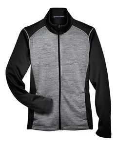 Women's Newbury Colorblock Mélange Fleece Full-Zip Long Sleeve Top - Elegant, Feminine Outerwear with Pockets, Stitch Details, Jersey Sleeves, Cozy Texture, Versatile Everyday Outdoor-Ready Fabric Coat