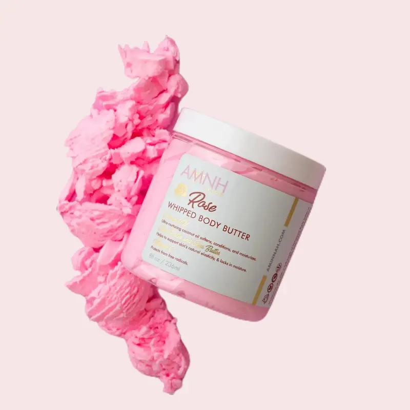 Rose Whipped Body Butter Moisturizer Organic Shea Butter