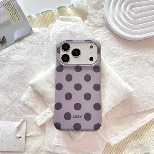 Half-Encased Five Color Polka Dot Phone Case Cover for Apple Iphones, Unique Design for Men & Women, Middle East Compatible