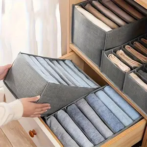 Foldable Clothes Storage Box, Multi-functional Clothes Organizer, Clothing Storage Organizer, Fabric Closet Organizer, Clothes Storage Box for Pants, Jeans, Underwear, Socks, Home Organizer