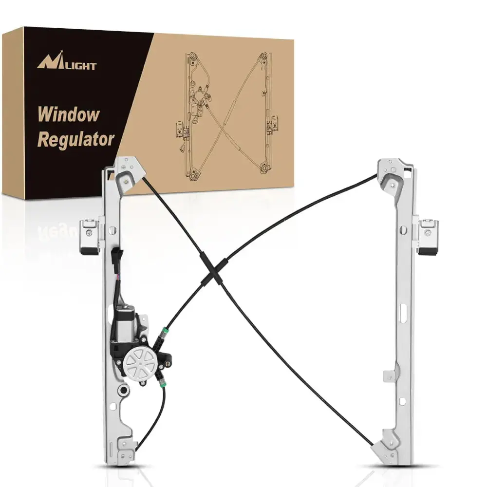 Nilight Sturdy Copper Wire Motor Power Window Regulator - Front Driver Side Automotive Replacement Part, Plug Play, Stainless Steel, Simple Install, Smooth Motion for 2001-2006 Chevrolet/GMC Models, Car Accessories, Vehicle Accessories