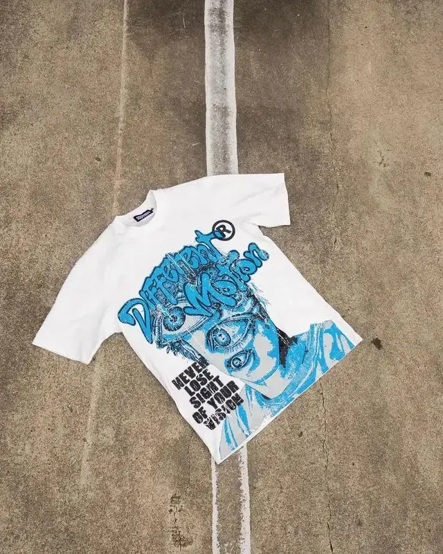 American different motion vintage oversized graphic t shirt harajuku grunge goth for couples y2k top korean gothic women clothes4 dark design fantasy