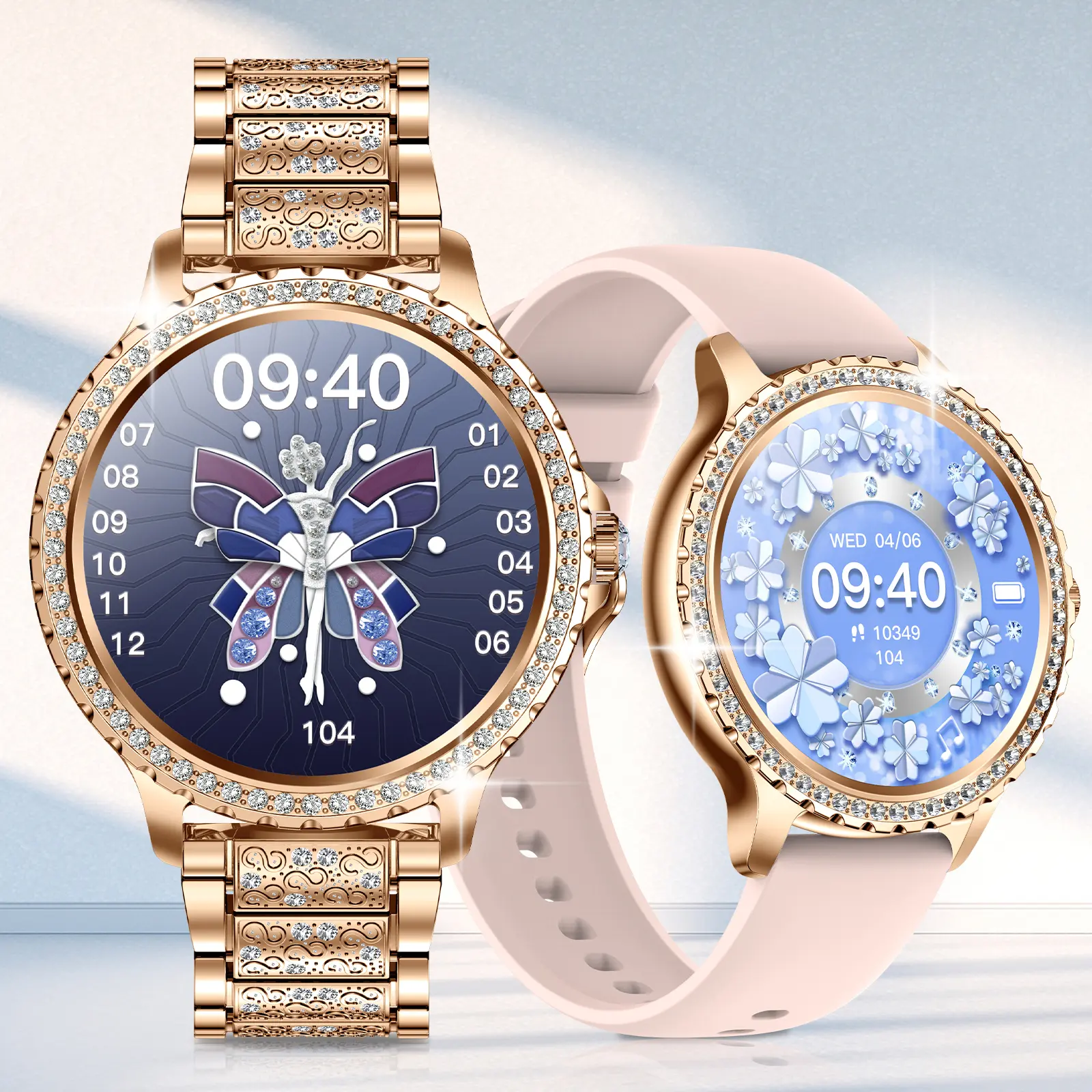 Fashionable Smartwatch for Women, Wireless Dial & Answer Calls, IP67 Waterproof, 1.32'' HD Screen, DIY Watch Face, Music Player & Weather Forecast, Elegant Watch Gift Compatible with iOS Android Smartphones