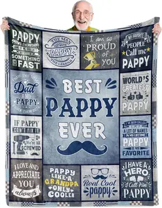 Gifts for Pappy, Pappy Gifts for Birthday, Pappy Gifts from Grandson Granddaughter Grandkids, Papay Gifts for Grandpa, Pappy Gifts for Christmas, Pappy Throw Blanket 60"X50"