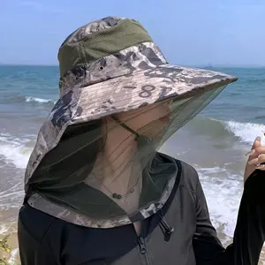 Unisex Explorer Sun Hat - Breathable Knit Fabric, Neck Flap Protection, Adjustable Fit, 100% Polyester, Hand Wash Only, Perfect for Outdoor Fishing, Hiking, Camping, and Travel Adventures