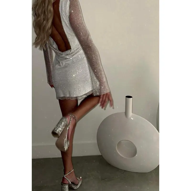 beige sequin dress long Meg Ryan 2025 Vanity Fair Party Beaded Sleeveless Prom Dress, As Picture main image 0
