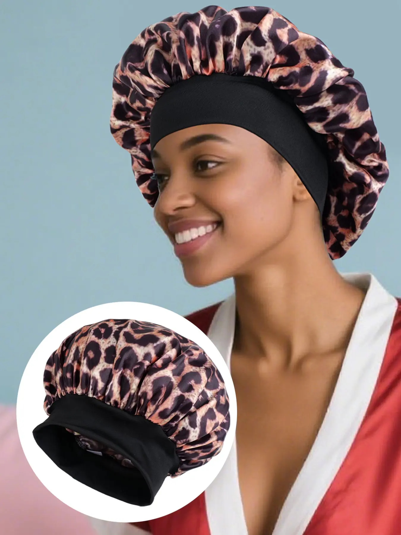 Women's Lightweight Silk Sleep Cap, Elastic Wide Band Design, Multi-Color Options, Soft Fabric, Hair Protection Nightcap, Curly Hair Care Headscarf, Sleeping Cap, Hair Care Wrap, Silk Bonnet, Sleep Bonnets, Hair Cap For Sleep