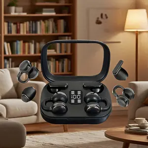 Wireless Multifunctional Earbuds Bluetooth-compatible 5.5, Noise Cancelling HiFi Stereo Sound, LED Battery Display, Waterproof In-Ear Headphones, 2 Pairs Included