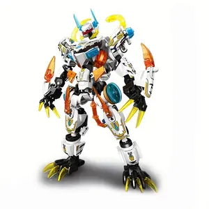 455pcs Tiger Mech Building Blocks Toy, Building Block Sets, Educational Mecha Model Kit for Kids, Perfect Gift for Children, Unisex Puzzle Set