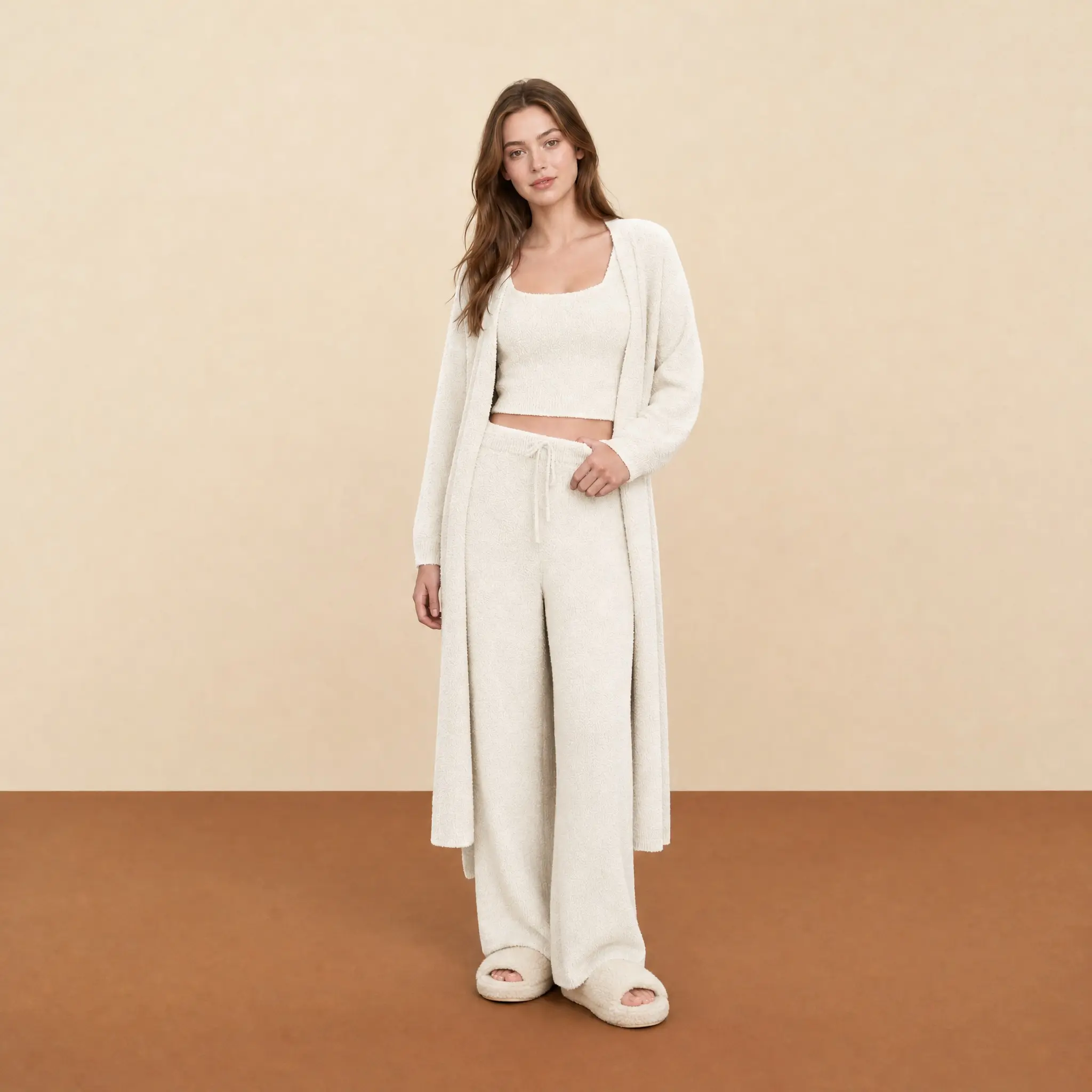 LUCKMEEY3-Piece Pajama and Robe Set cozy winter