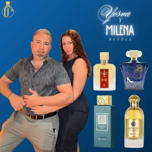 Yosva Y Milena Bundle | Grandeur Elite Musk Rouge + Zakat Perfumes Rivage Glamour + Zakat Z38 + Zakat Parfums Crystal Lazuli | Unisex Fagrance | 100 ML | Eau De Parfum | Saffron - Jasmine & Citrus
