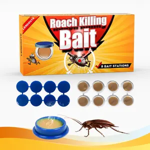 LENDOUYE 8PCS Indoor Roach Killing Bait Stations, Safe Pest Control Trap with High-Attract Technology, Suitable for Families, Targets Common Roaches Without Direct Contact to Pesticides