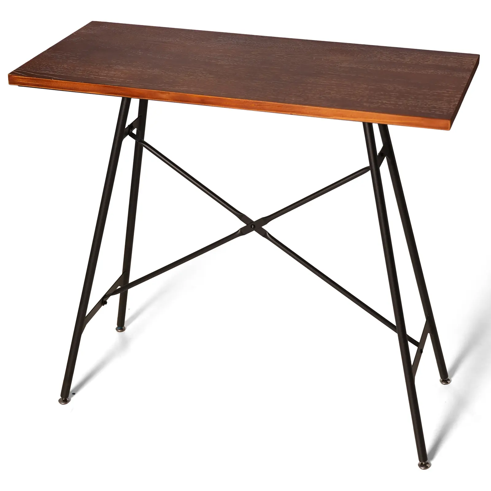 LOKKHAN Modern Industrial Table - 45.3” L x 41.34” H - Rectangular Desk for Home Office, Dining, Side Table - Writing Desk with Cross Bracing - Compact Multipurpose Study, Computer, Craft Workstation