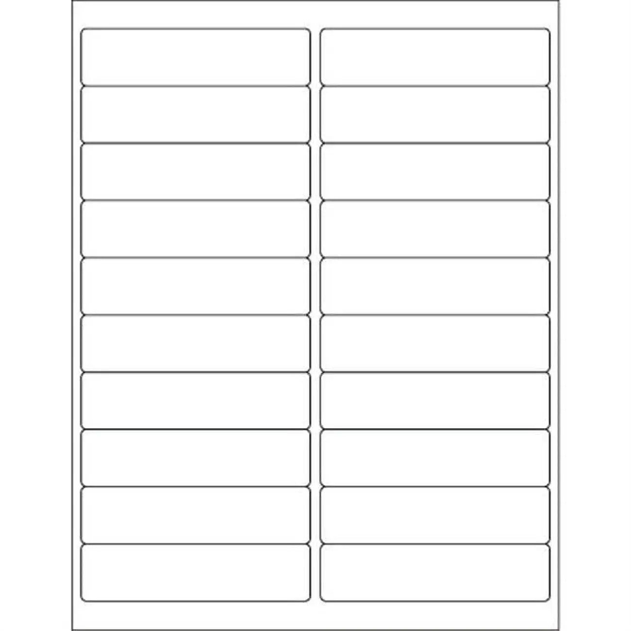 Self-Adhesive Rectangular Mailing Labels, 4" w x 1" h, Pack of 2000, 1" h x 4" w Office Labels for Computers & Office Equipment Supplies