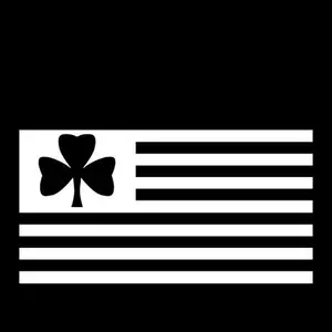 irish shamrock flag ireland  vinyl decal sticker 5"