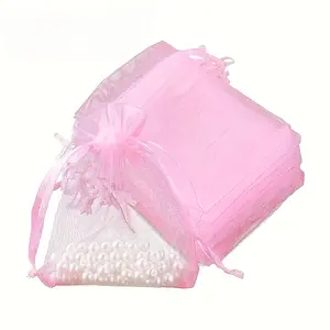 20pcs Organza Bags, Cute Mesh Drawstring Pouches for Small Business Packaging, Jewelry, Lash & Lip Gloss Goodie Bags, Gift Wrapping Supplies, Party Favors Assortment