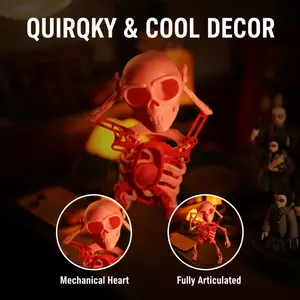 3D Printed Wind-Up Dancing Skeleton Toy | Funny Stress Relief Fidget Toy, Unique Desk Decor, Cute & Quirky Gift for Adults & Kids