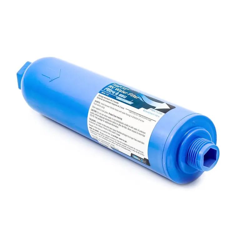 Camco 40013 RV Inline Hose Filter – For Clean Drinking Water, Removes Sediment, Chlorine & Odor, Fits Standard Garden Hose, Essential Water Filters, Filter Water Filters
