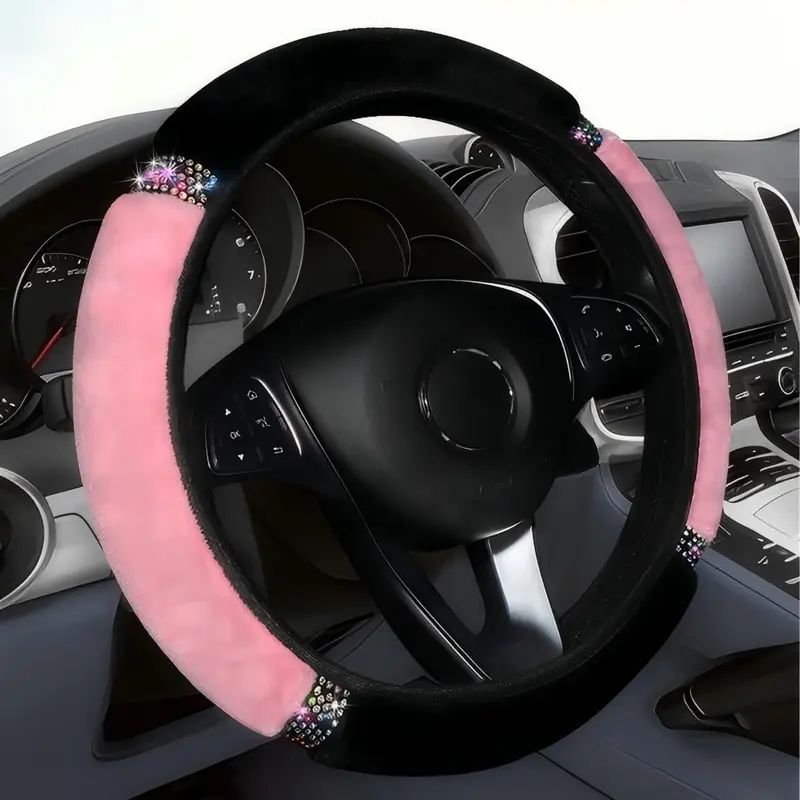 Geartronics Carbon Fiber Look Steering Wheel Booster Cover For Ford - 2pc Set