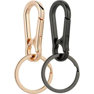 Metal Keychains Keyring Key Chain Ring Clip Holder Organizer for Home Car Keys Key Finder Women Men Zinc Alloy Stainless Steel Silver Gold Black
