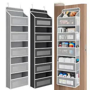 Over-the-Door Organizer — 5-Tier Hanging Storage with 5 Pockets, Anti-Tilt, 44 lb Capacity for Bedroom, Bathroom & Dorm