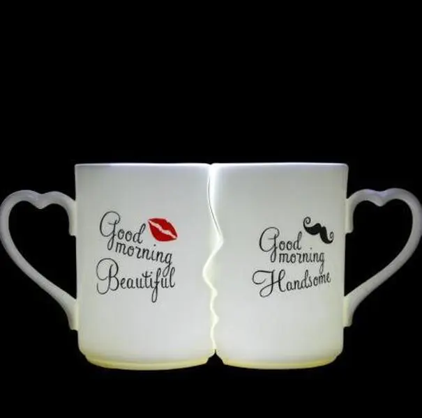 Couple's Ceramic Mugs Set - Personalized Design