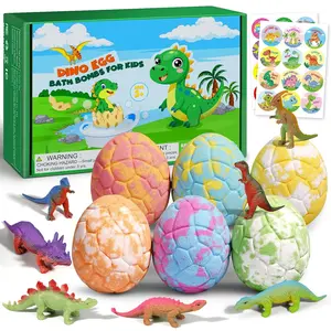 Bath Bombs for Kids with Dragon Toys Inside, Easter Basket Stuffers for Toddlers,Dinosaur Toys Gifts for Kids 3-7, Dino Egg Fillers Bubble Bath Birthday Gifts for Boys Girls