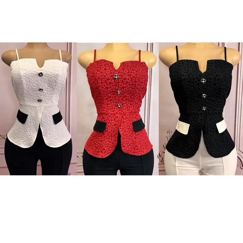 FLORAL TOP -  ADJUSTABLE STRAPS, ZIPPER