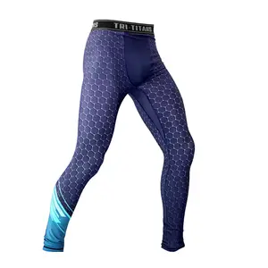 Blue Sonic Funk Fighter Compression Pants