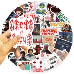 50 new Stranger Things Season 5 stickers for DIY decoration of mobile phones, refrigerators, skateboards, and water bottles, waterproof and popular stickers