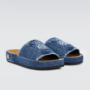 Loewe Anagram denim slides Unisex 43M/11.5W