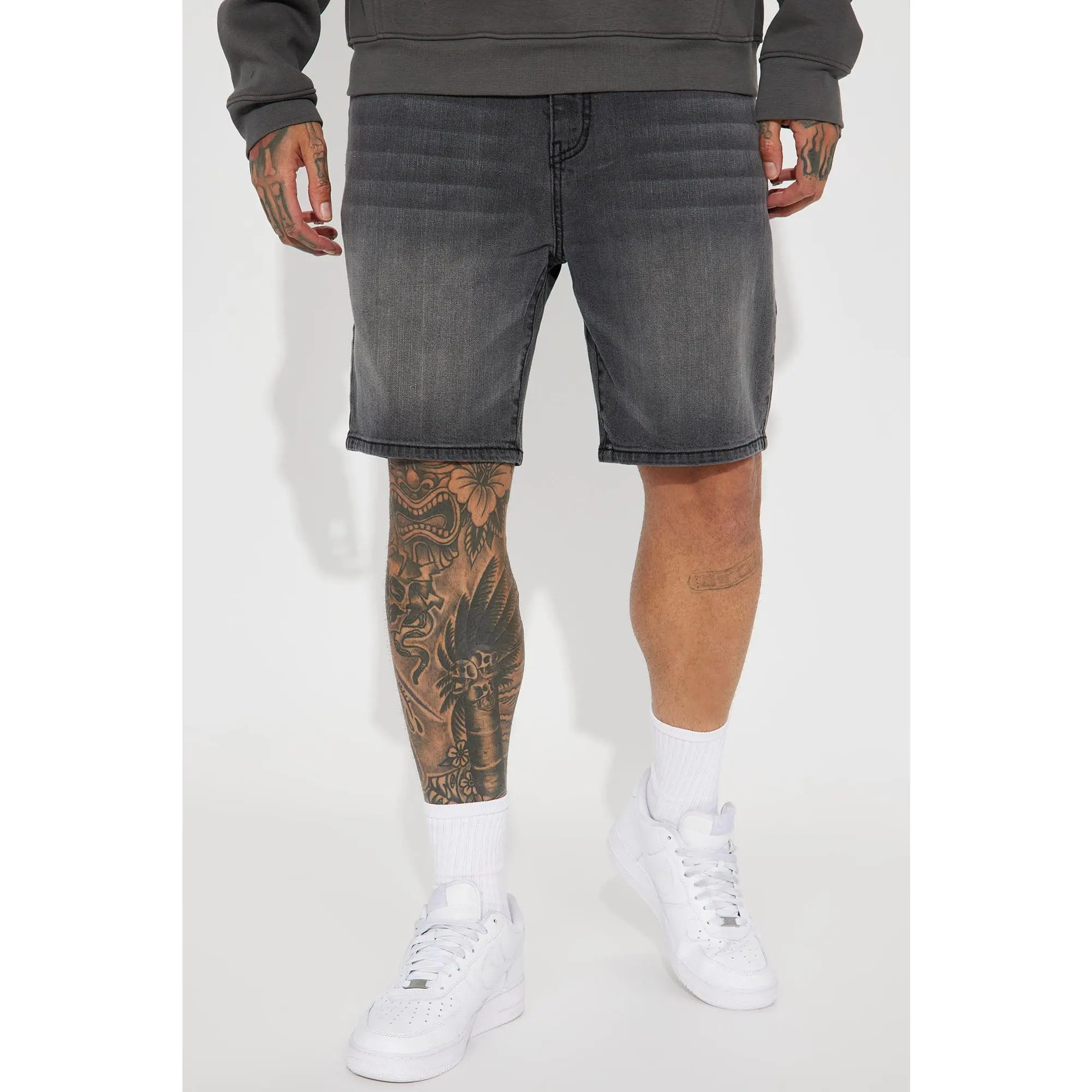 Cornell Slim Denim Shorts - Black Wash