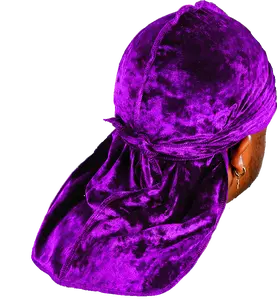 Premium Crushed Velvet Purple Durag