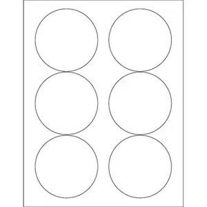 212 MAIN White Permanent Glue Circular Labels - 3.33 in. Circular Shape, Pack of 600, Laser/Inkjet Compatible, Ideal for Office Stationery (Computers & Office Equipment)
