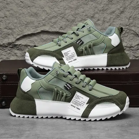 Men's Ankle Casual Trainers - Synthetic Footwear with Soft Interior, Cloud-Walk Lightweight Waterproof PU, Anti-Skid PVC Performance, Fitness & Everyday Styles for All Seasons