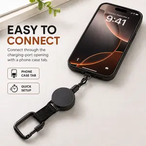 Retractable Phone Tether Lanyard, Anti-Loss Phone Strap for Concerts, Festivals, Travel & Crowds, Secure Phone Holder Cord for Most Phone Cases Smartphone Cellphone