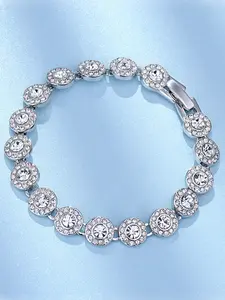 2025 Fashion Jewelry Original New Product Angel Bracelet Shining High Quality Tennis Crystal Necklace Women's Luxury Festival Gift, Elegant Jewelry Bracelet, Beautiful Bracelets, Dainty Crystal Bracelet, Pretty Bracelet