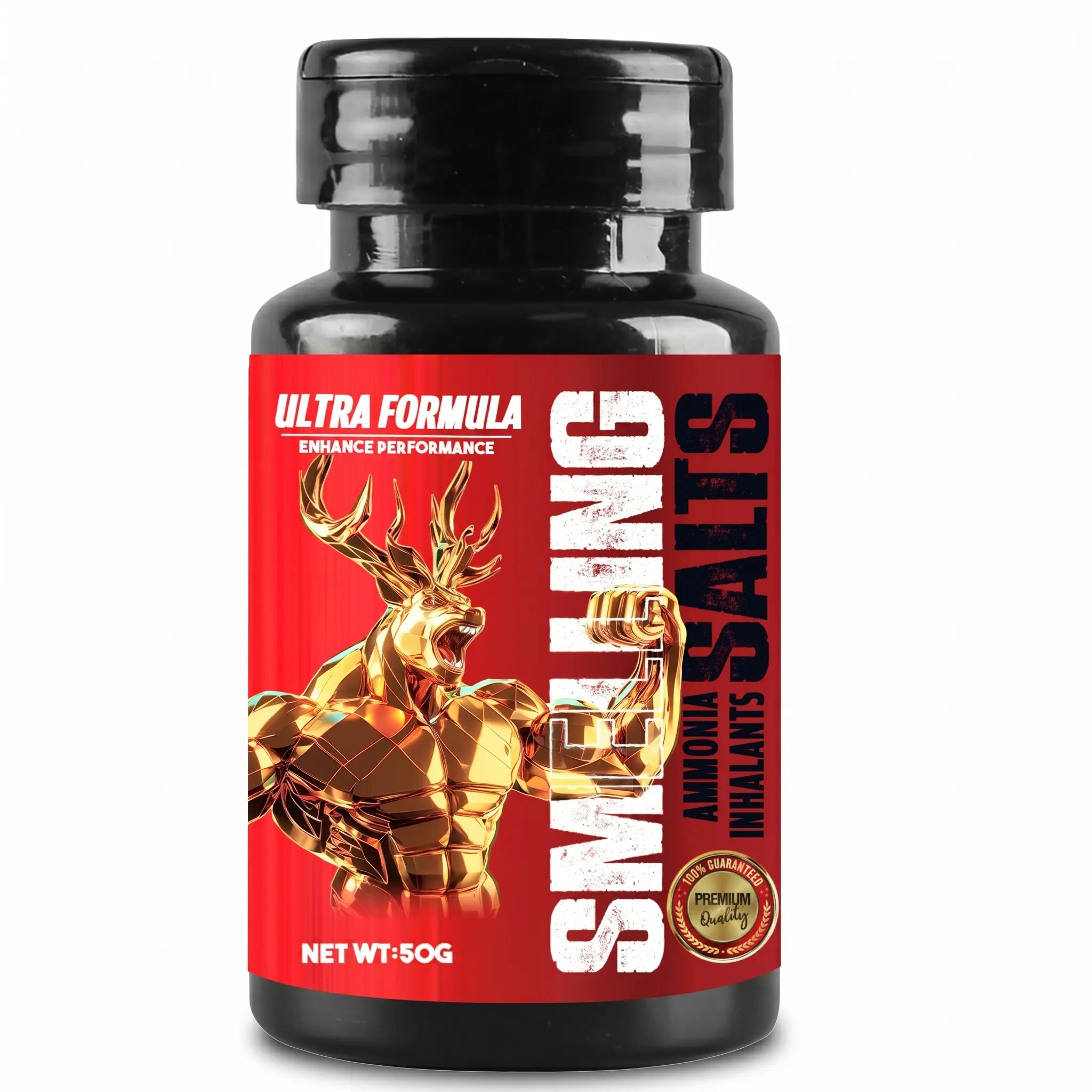 Sports Smelling Salts - Ammonia-Base Nutrition & Fitness Healthcare Supplement, Pre-Workout Mental Focus Capsule, 50g Container for Athletes, Prop 65 Safe