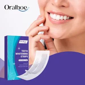 White Teeth Whitening Strips - 7/21 Whitening Sessions - Safe for Enamel - Non Sensitive Teeth Whitening - Peroxide-Free