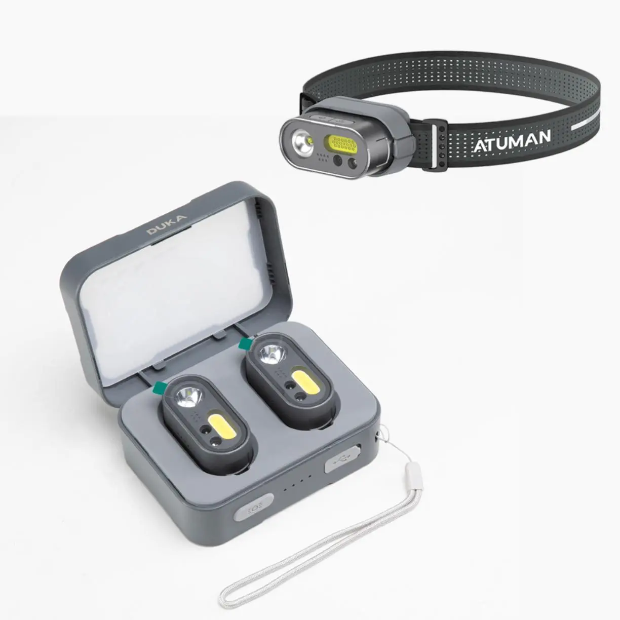 USB Rechargeable Portable Headlamp, Waterproof Headlight with Motion Sensor, Headlamp Flashlight for Running, Outdoor Camping, Fishing, Led Rechargeable Headlamp