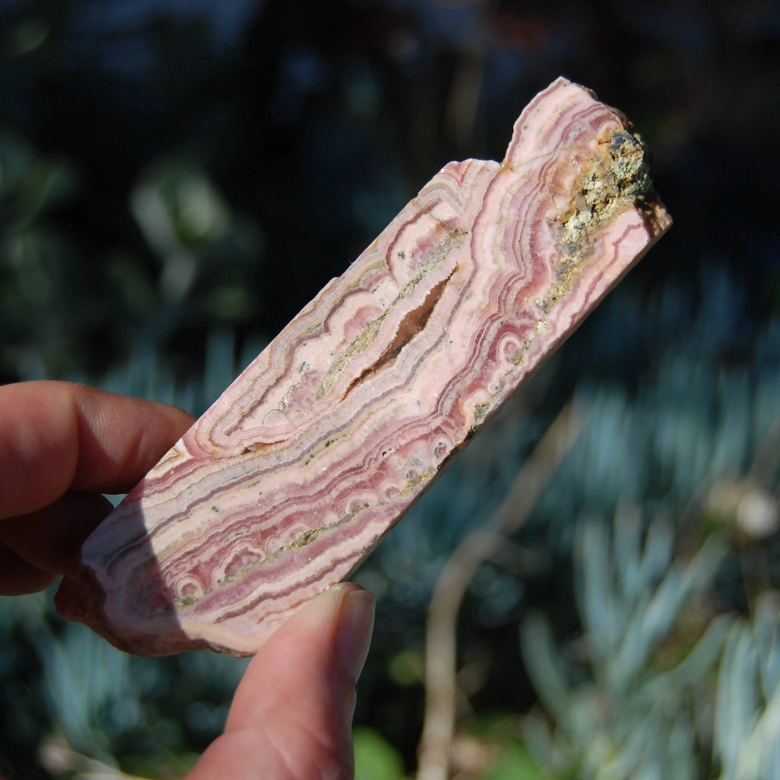 4.75in 98g Rhodochrosite Crystal Slab, Argentina