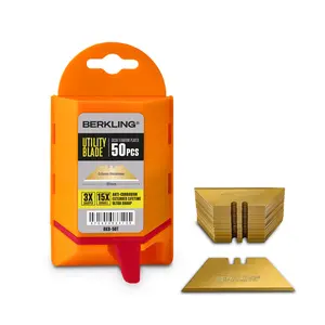 Berkling BKB-50T: 50 PCS Titanium Utility Knife Blades – Sharp. Strong. Rust-Proof.