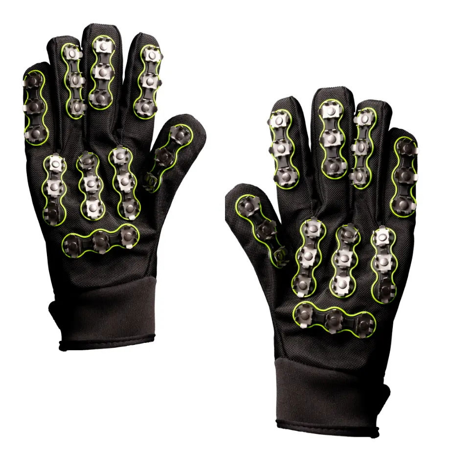 GloveScaler Fishing Gloves, Pair - 2-in-1 Wearable Fish Scaler with Stainless-Steel Cleats, Water-Resistant Grip