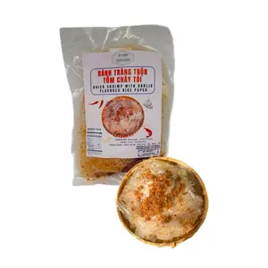 Dried Shrimp Garlic Flavored Rice Paper 7.05oz/bag - Bánh Tráng Tôm Cháy Tỏi 200g/túi