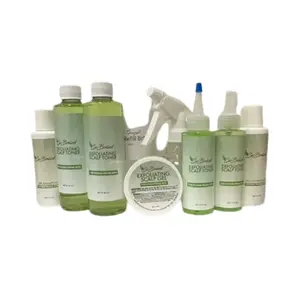 Se-Brazil Salon Bundle for Toner - 16oz EMPTY Bottle (2) 8oz & (2) 4oz Toner +Toner Cap Bundle + (1) Shampoo 4oz+ (1) Conditioner 4oz + (1) Scalp Gel 2oz with (1) Spray Bottle